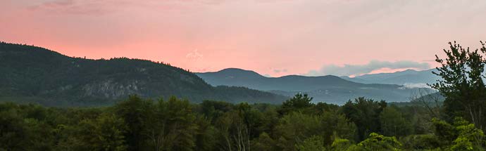 Mountain landscape at dusk